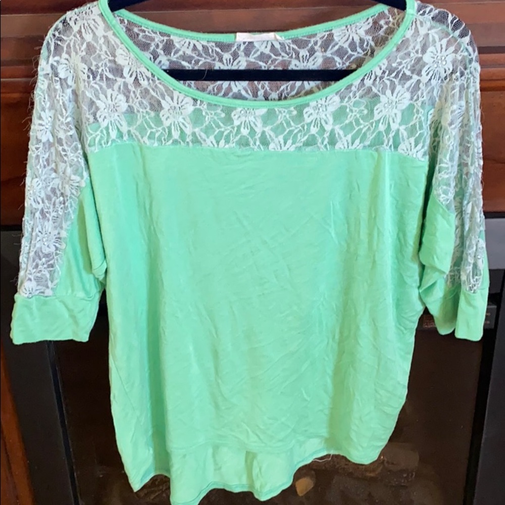 Soft lime green top